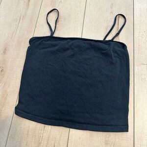 Black Strapless Tube Top